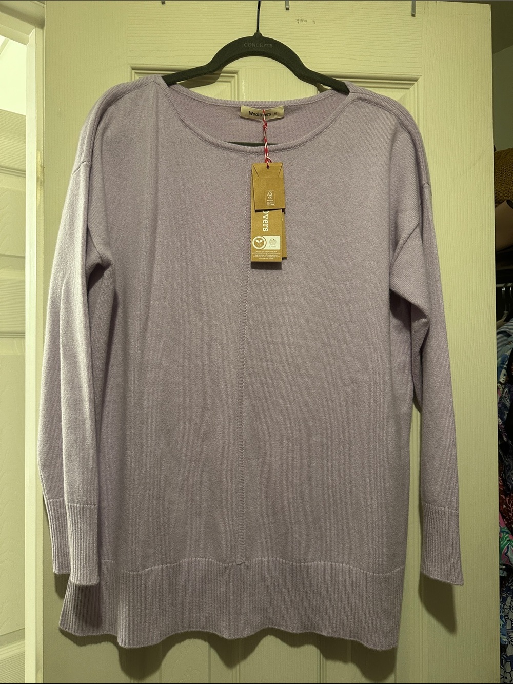 100% Cashmere Light Lavender Women's Crewneck Sweater
